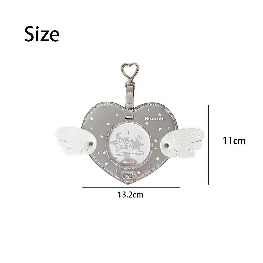 Ribbon Bow Heart Wings Badge Case Charm