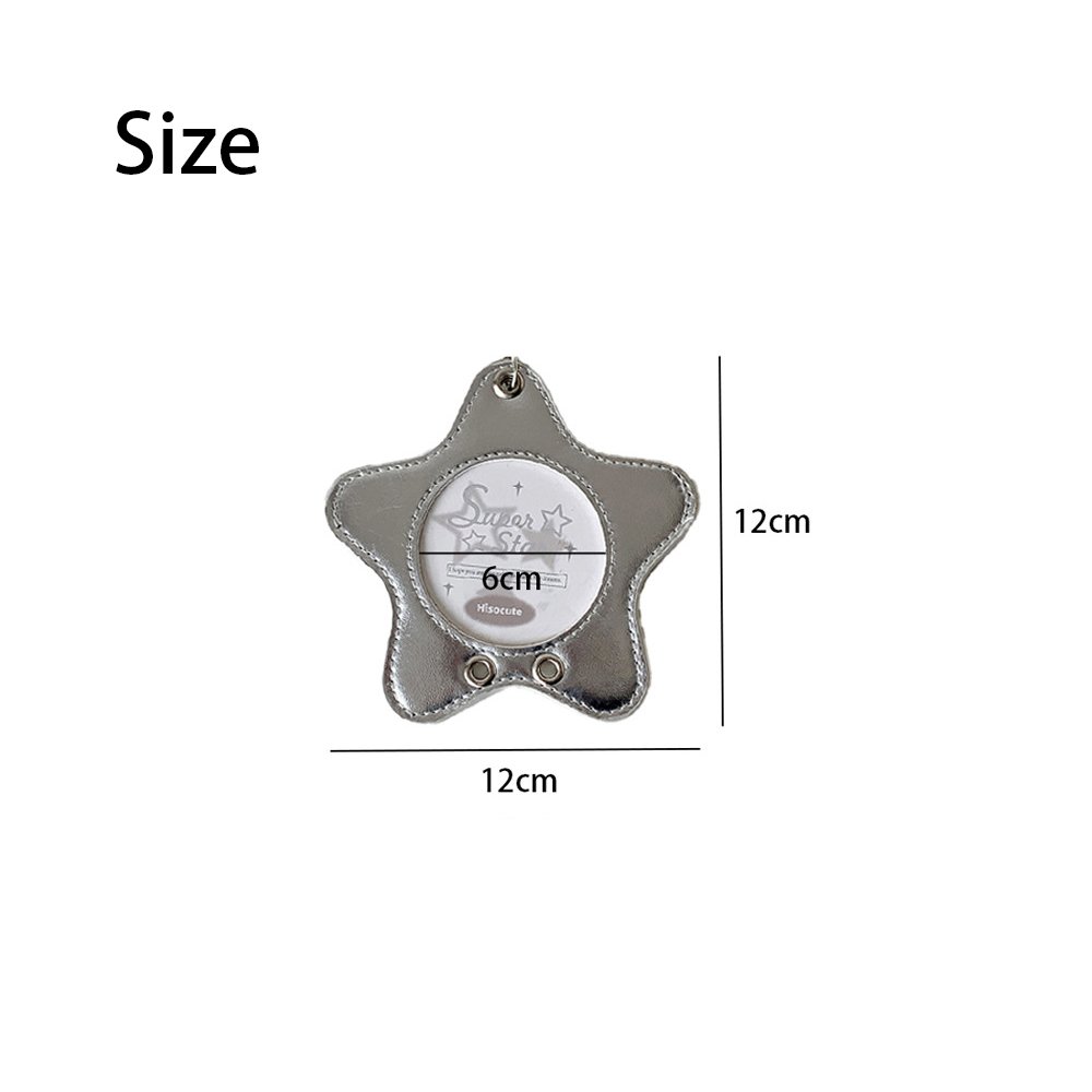 Star Leather Itabag Badge Case Clear Photo Holder