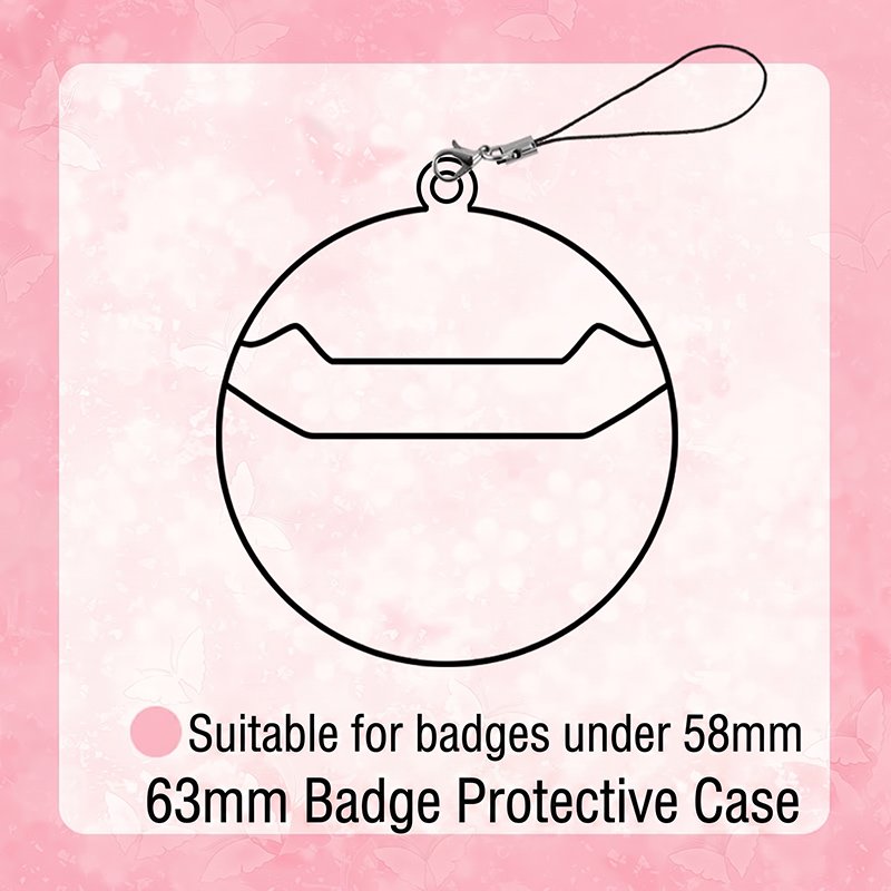 Transparent Badge Holder Charm Cover for Anime Merch
