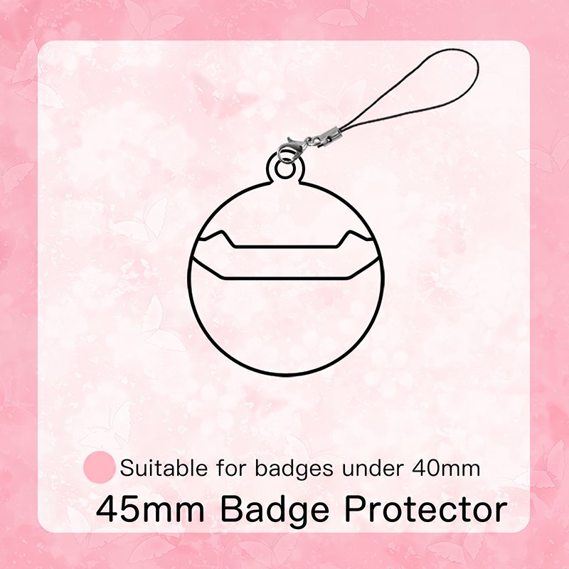 Transparent Badge Holder Charm Cover for Anime Merch