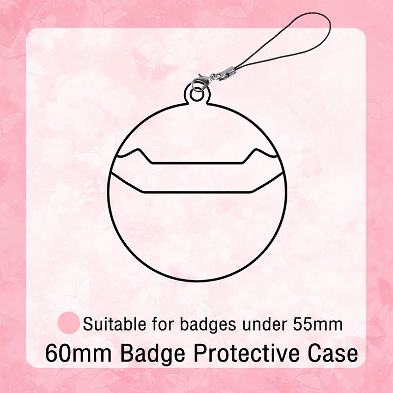 Transparent Badge Holder Charm Cover for Anime Merch