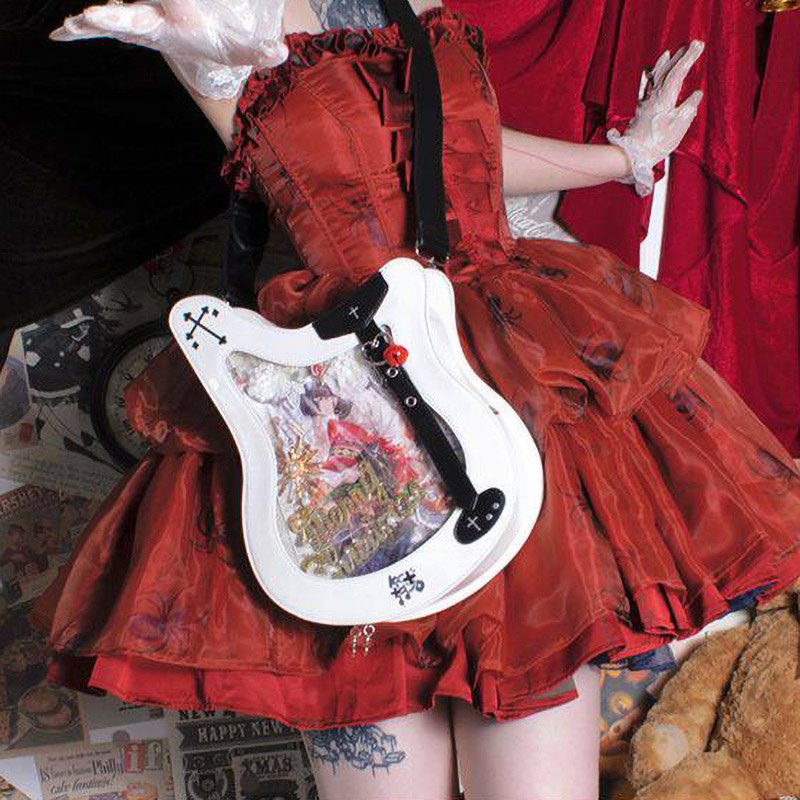 White Bass Ita Bag Crossbody Guitar Purse