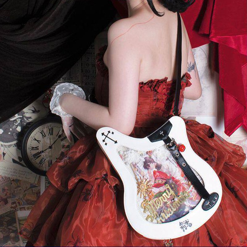 White Bass Ita Bag Crossbody Guitar Purse
