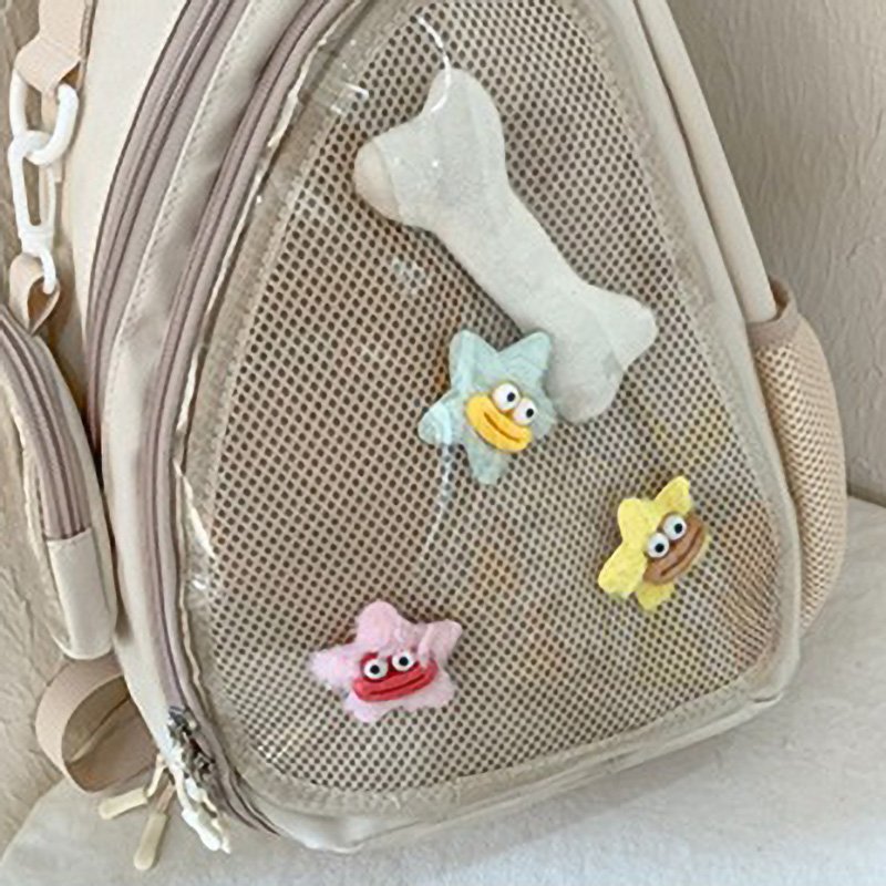 White Minimalist Sling Ita Bag Backpack