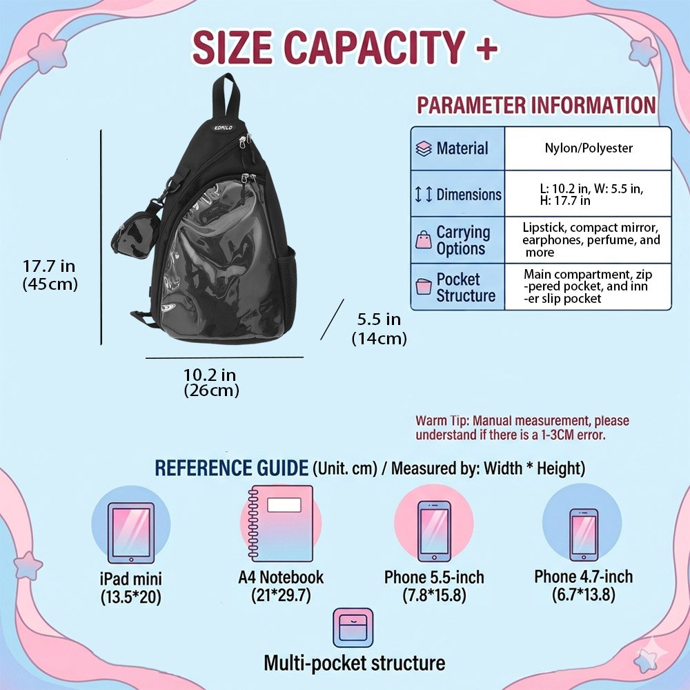 White Minimalist Sling Ita Bag Backpack