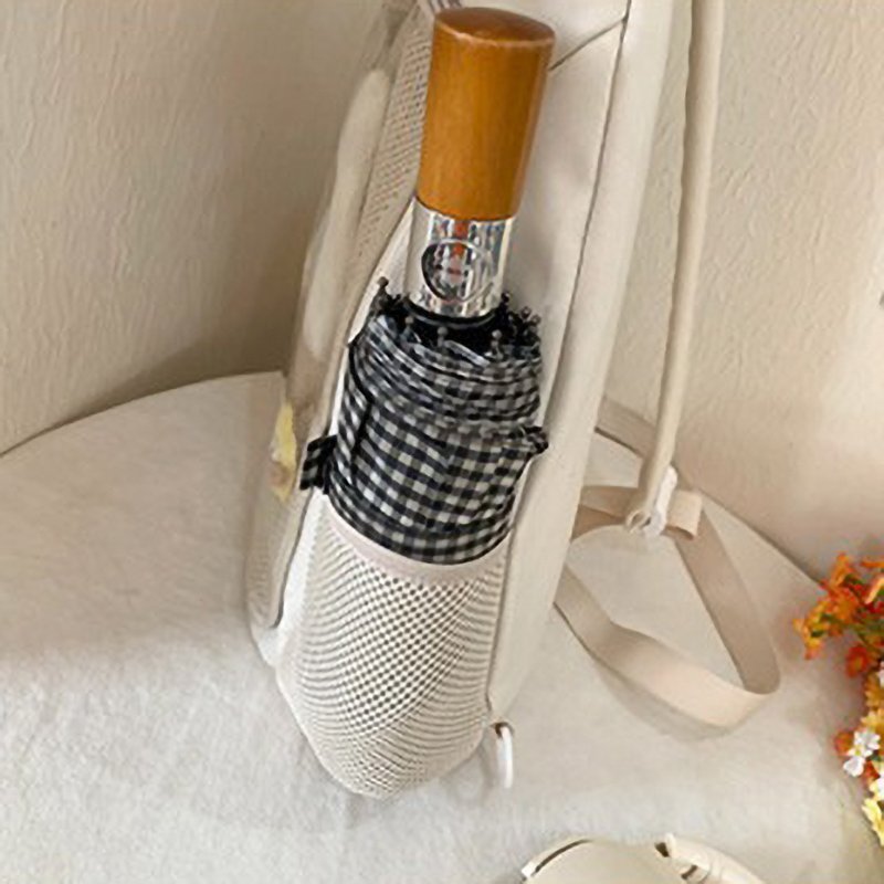 White Minimalist Sling Ita Bag Backpack