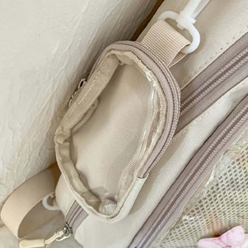 White Minimalist Sling Ita Bag Backpack