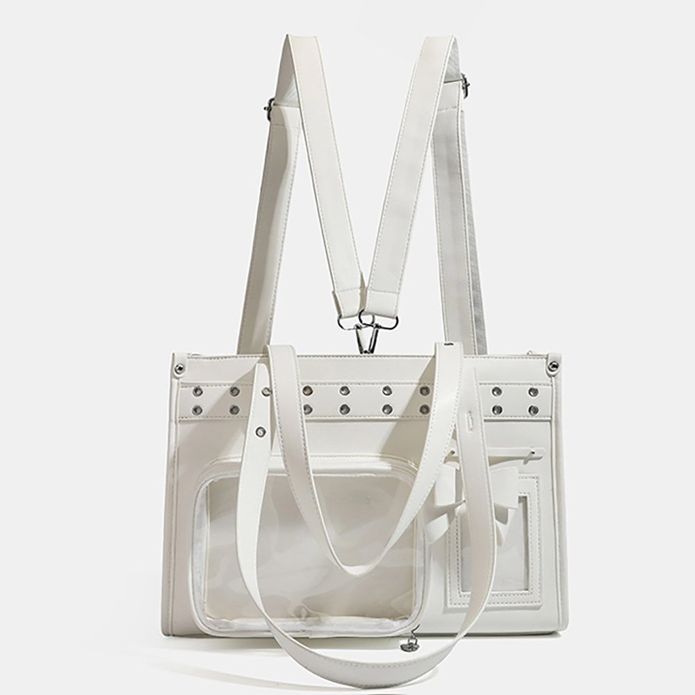 Blue Ita Bag Dual Clear Windows Tote