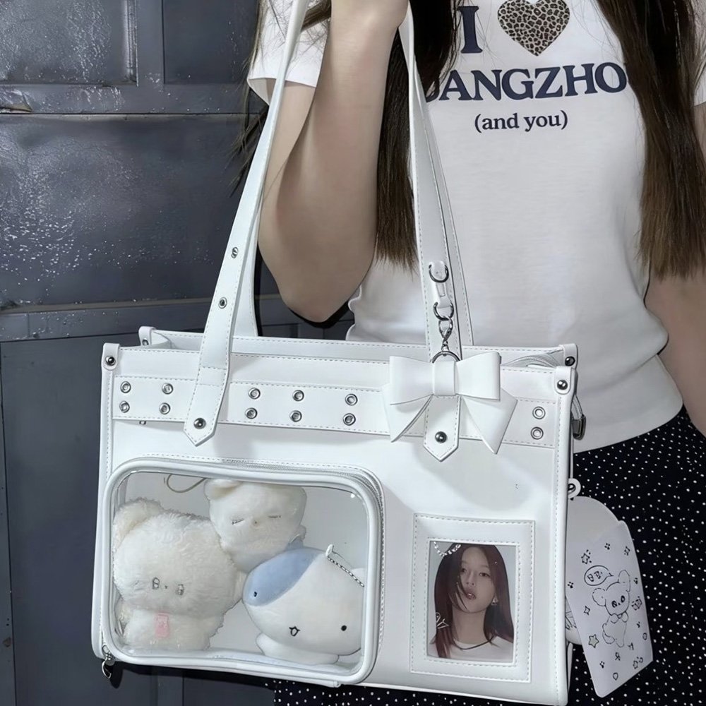 Blue Ita Bag Dual Clear Windows Tote