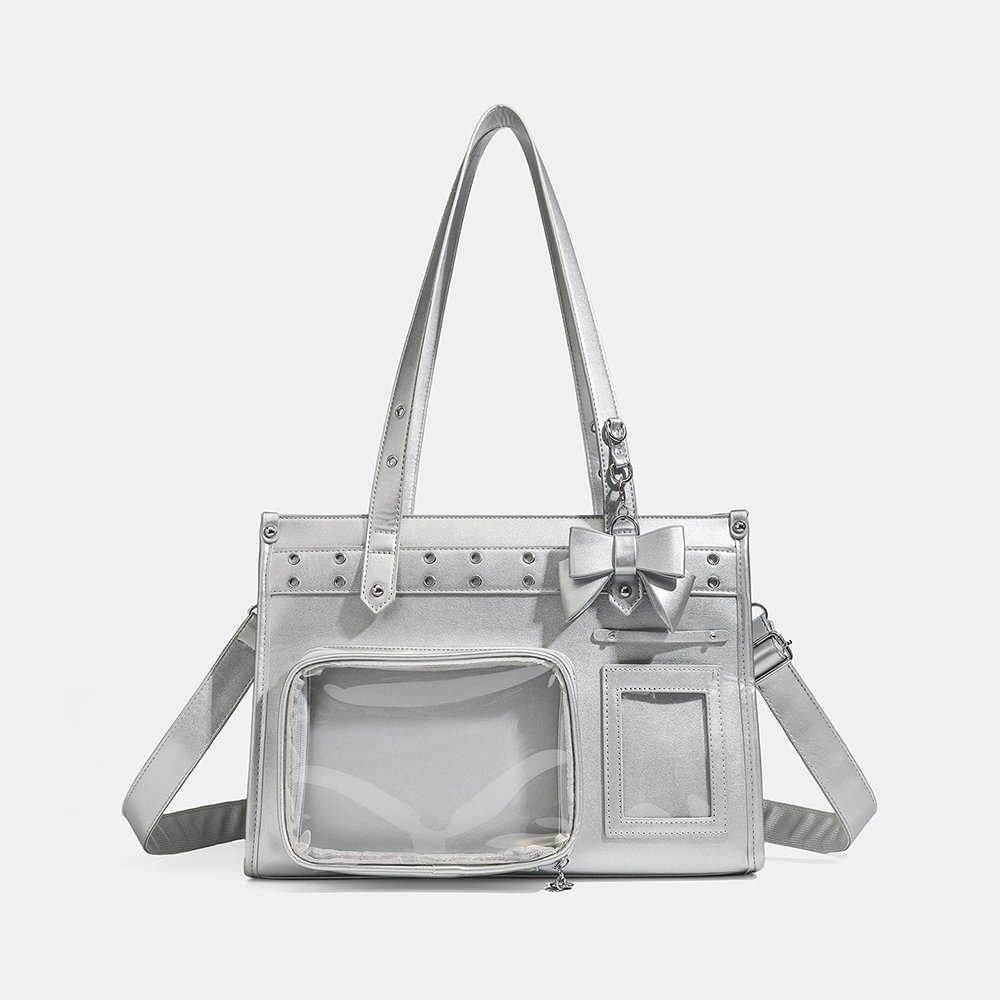 Blue Ita Bag Dual Clear Windows Tote