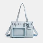 Blue Ita Bag Dual Clear Windows Tote