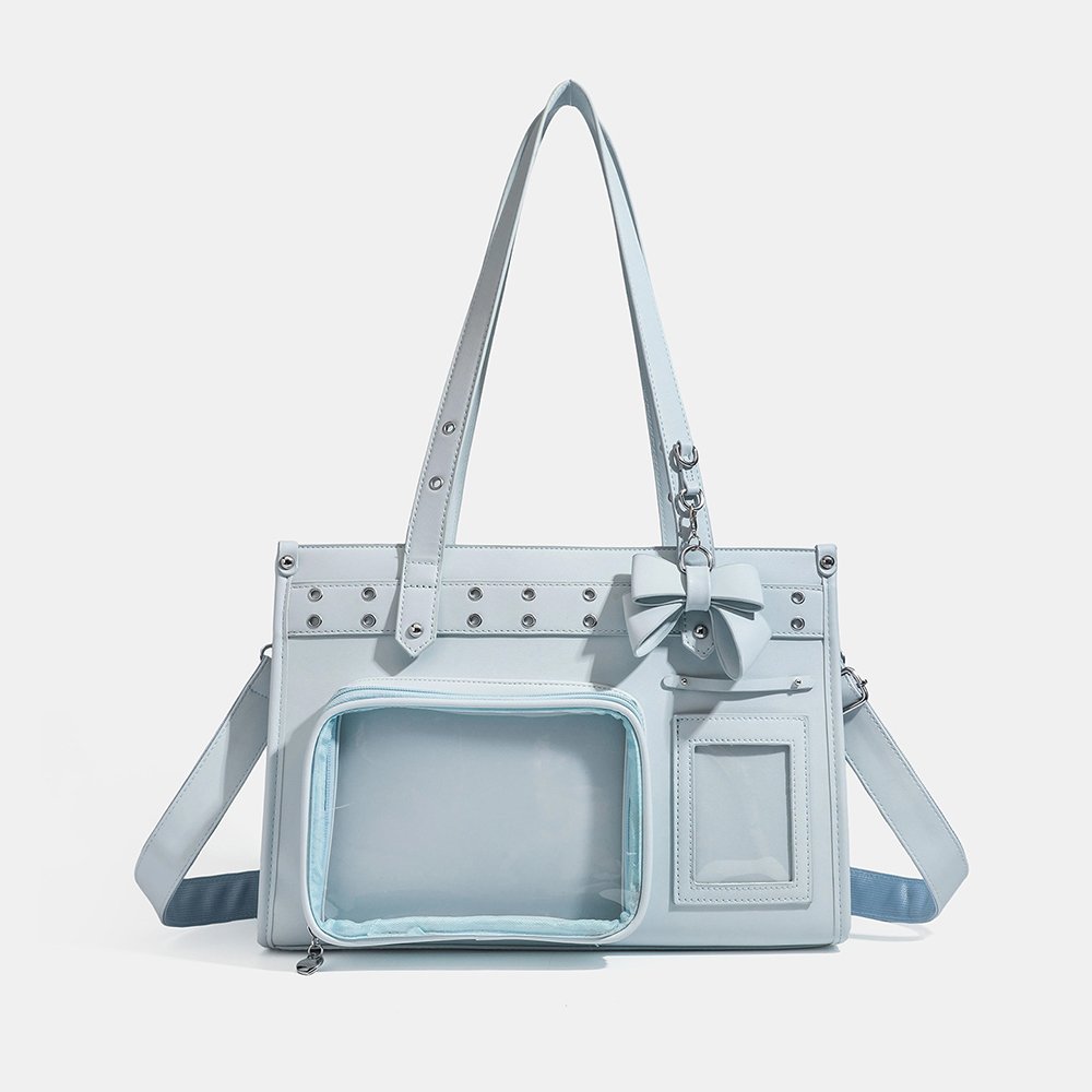 Blue Ita Bag Dual Clear Windows Tote