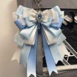 Contrast Color Ribbon Bow Ita Bag Charm