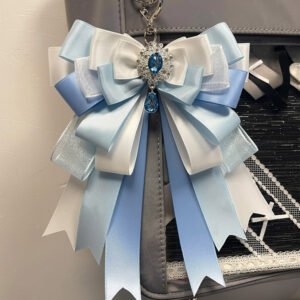 Contrast Color Ribbon Bow Ita Bag Charm