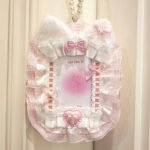 Cute Pink Lace Ita Bag Card Holder for Collectibles