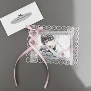 Cute Pink Lace Ita Bag Protective Photocard Case