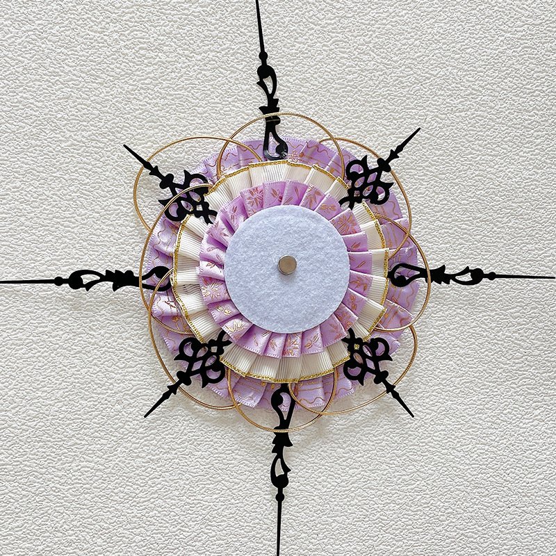 Gold Gothic Clock Badge Display Rosette