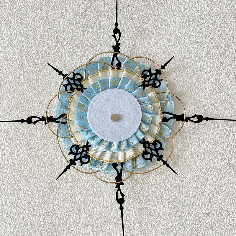 Gold Gothic Clock Badge Display Rosette