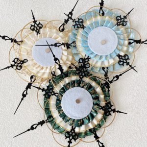Gold Gothic Clock Badge Display Rosette