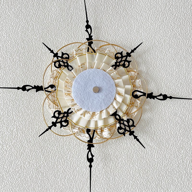 Gold Gothic Clock Badge Display Rosette