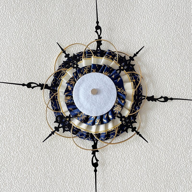 Gold Gothic Clock Badge Display Rosette