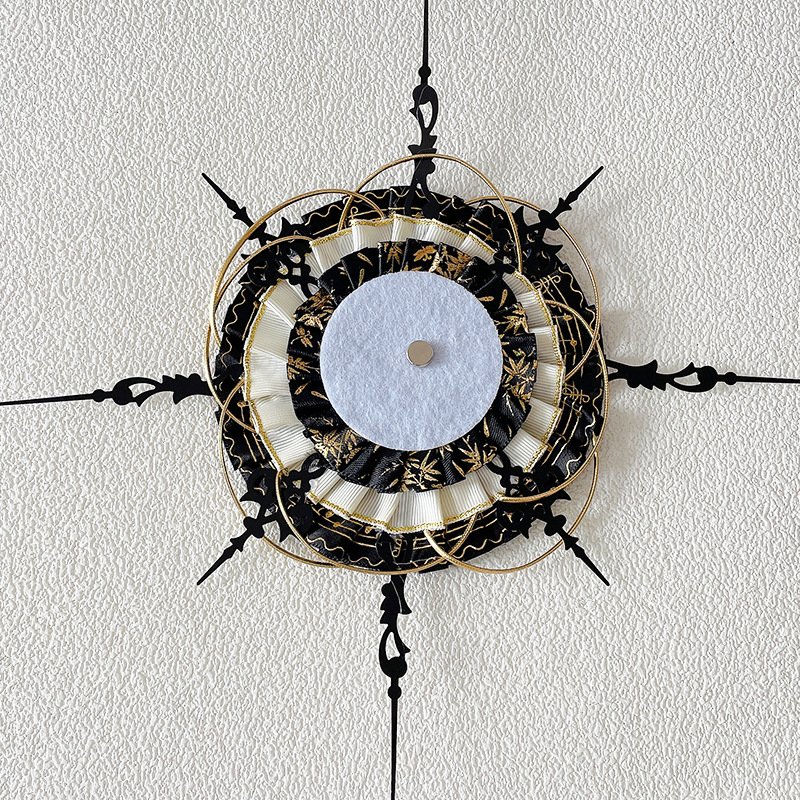 Gold Gothic Clock Badge Display Rosette