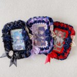 Ita Bag Insert Board Navy Blue Gothic Rose Ruffle Frame