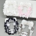 Ita Bag Photocard Sleeve Black White Lace Ruffle Gothic Frame
