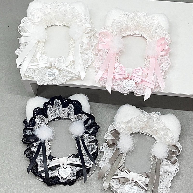 Ita Bag Photocard Sleeve Black White Lace Ruffle Gothic Frame