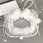 Ita Bag Photocard Sleeve White Lace Angel Wing Gothic Heart