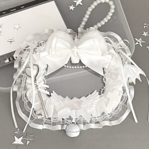 Ita Bag Photocard Sleeve White Lace Angel Wing Gothic Heart