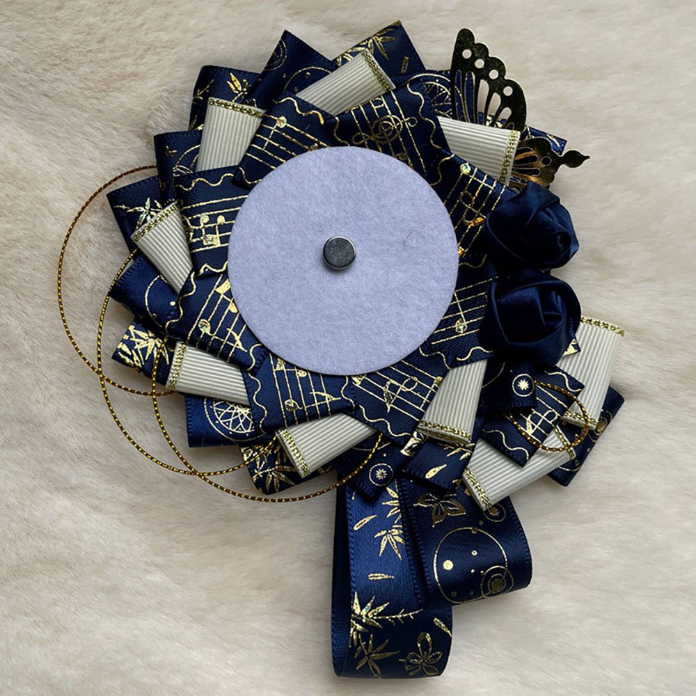 Luxury Handmade Anime Badge Pin Rosette