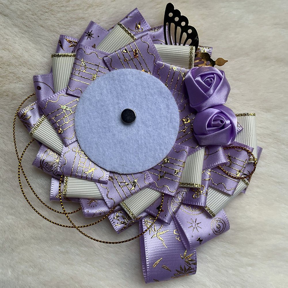 Luxury Handmade Anime Badge Pin Rosette