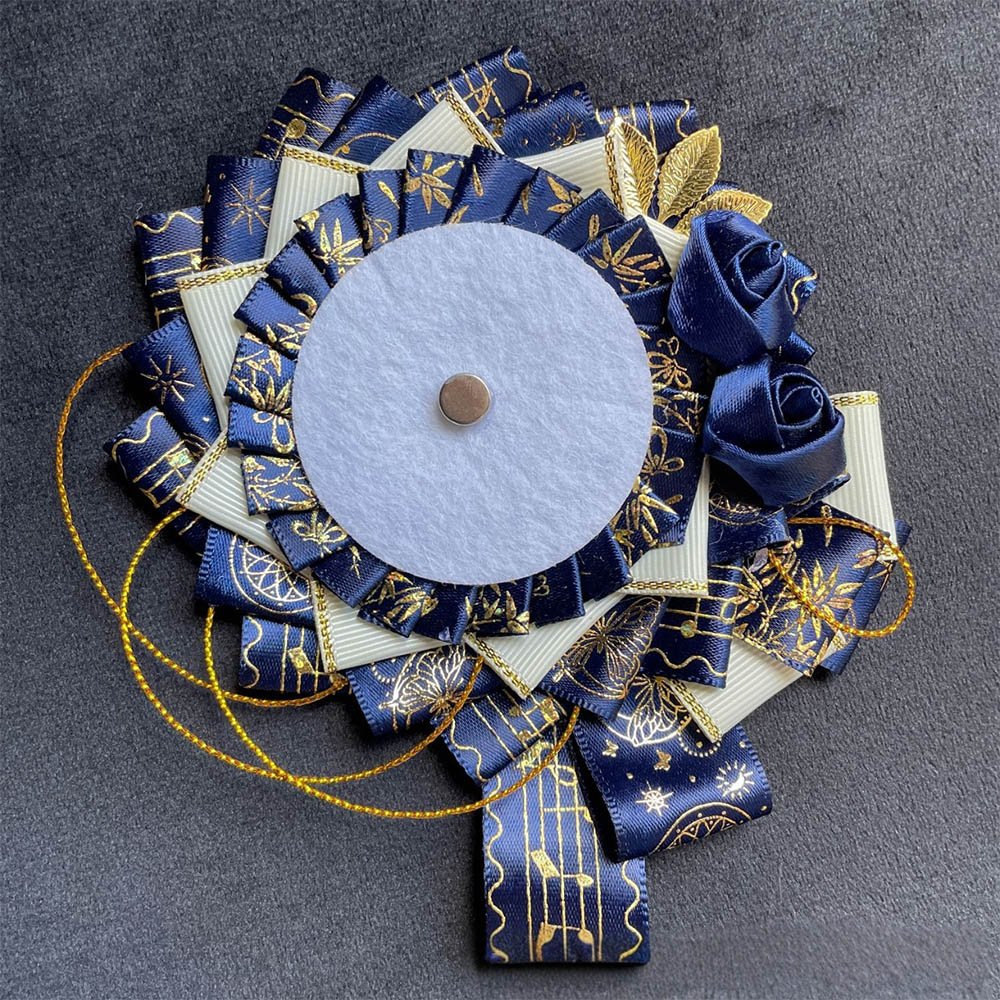 Luxury Handmade Anime Badge Pin Rosette