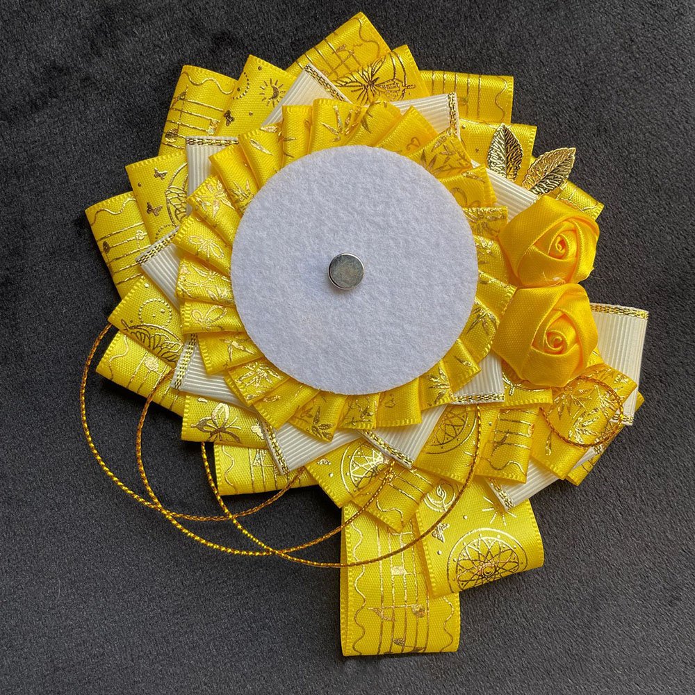 Luxury Handmade Anime Badge Pin Rosette