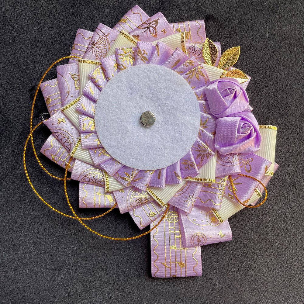 Luxury Handmade Anime Badge Pin Rosette
