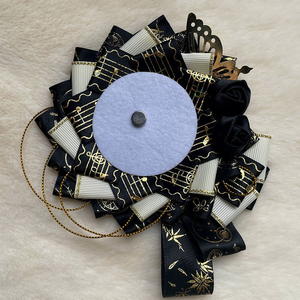 Luxury Handmade Anime Badge Pin Rosette