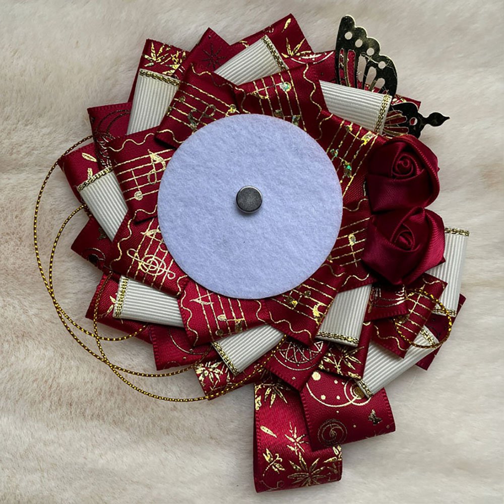 Luxury Handmade Anime Badge Pin Rosette