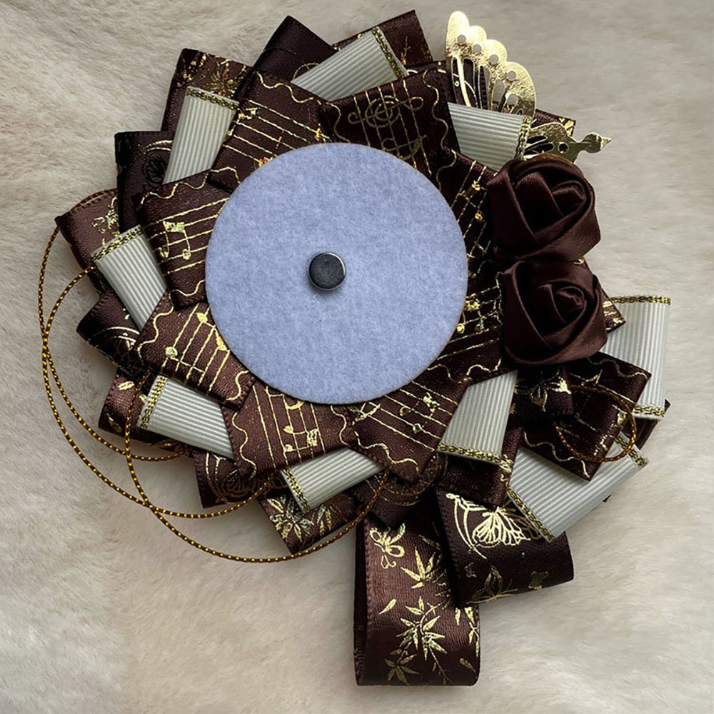Luxury Handmade Anime Badge Pin Rosette