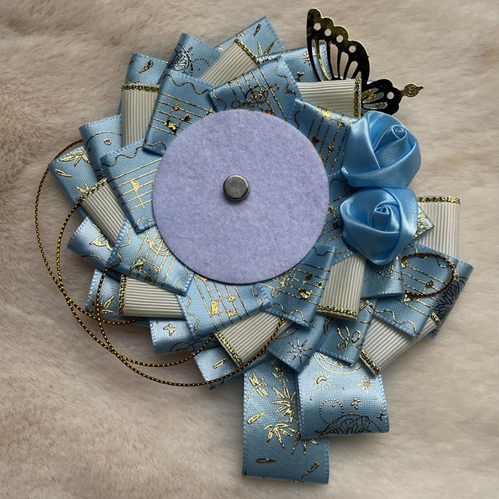 Luxury Handmade Anime Badge Pin Rosette