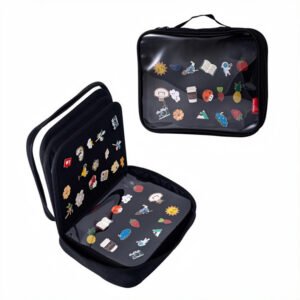 Pin Bag Enamel Badge Display Storage Book Case