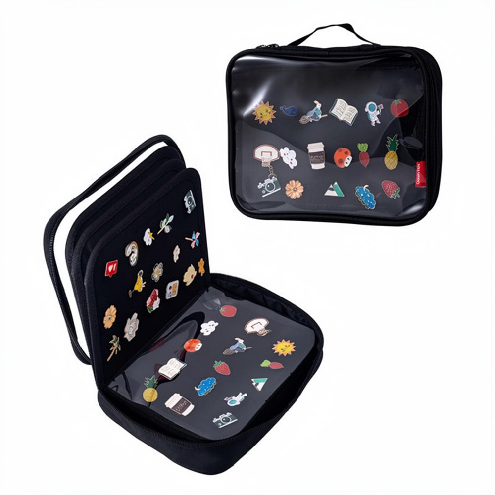 Pin Bag Enamel Badge Display Storage Book Case