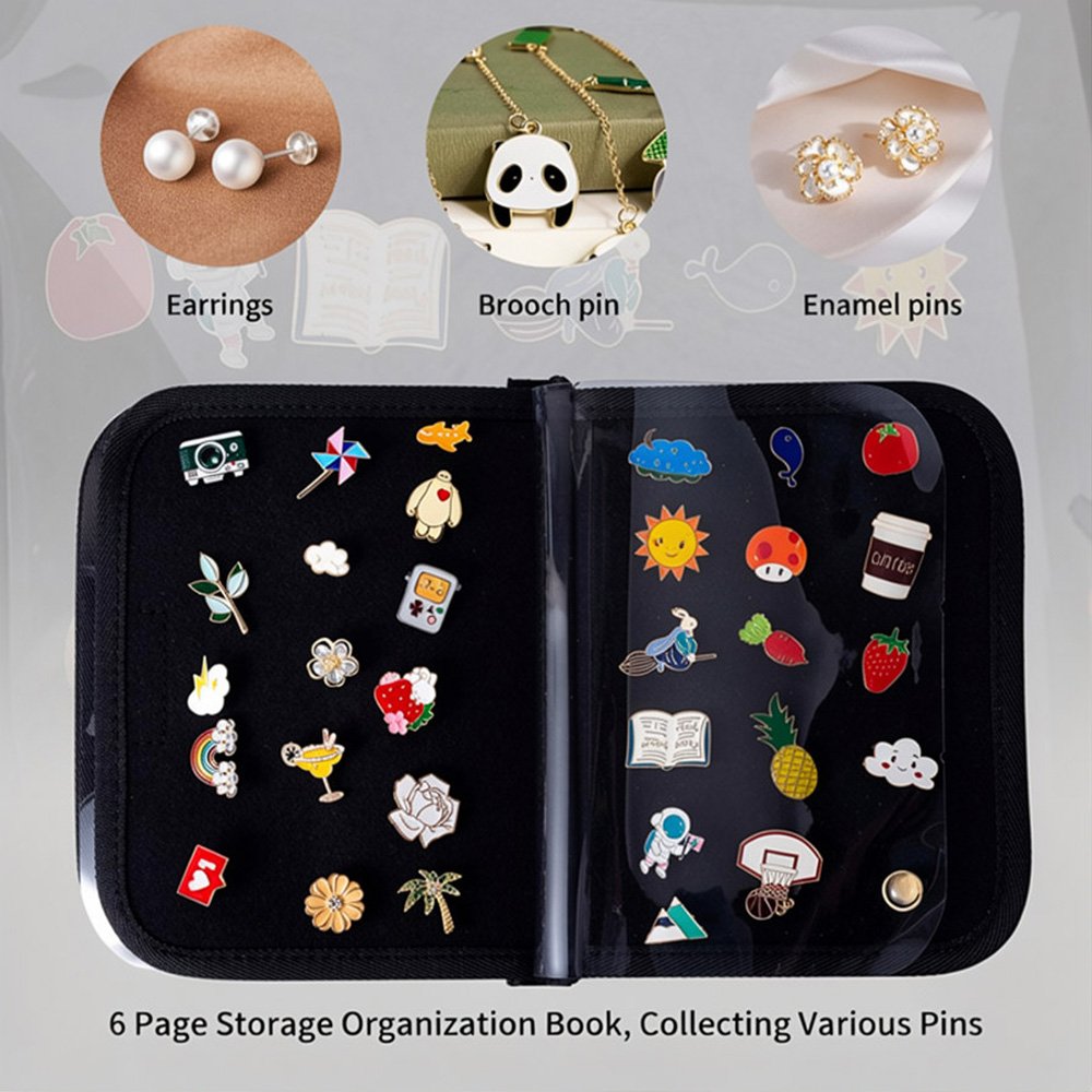 Pin Bag Enamel Badge Display Storage Book Case