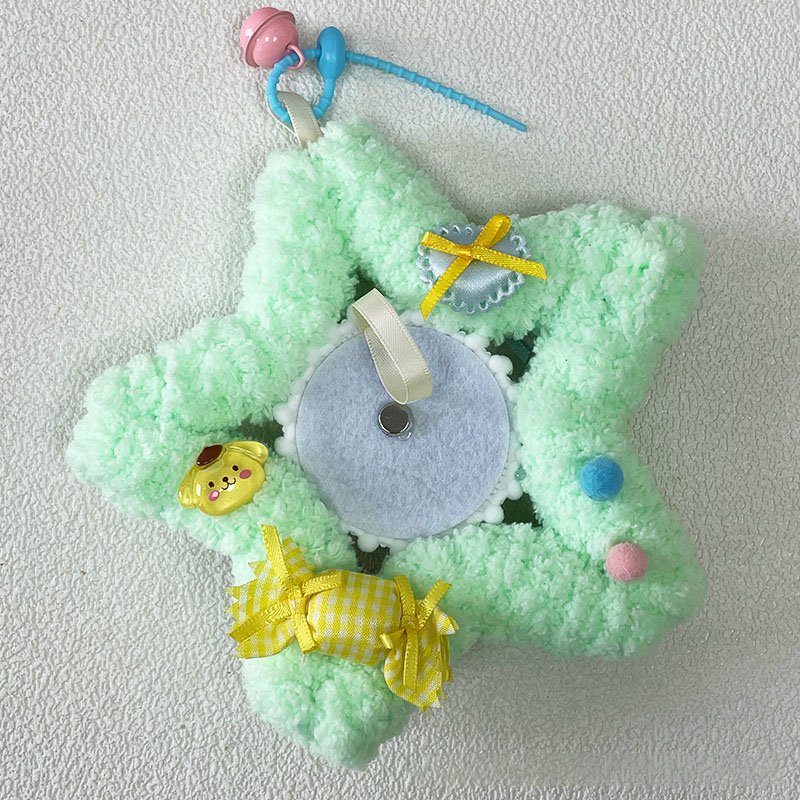 Pink Plush Star Kawaii Badge Display Base