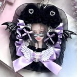 Purple Black Gothic Angel Devil Photocard Sleeve