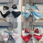 Rose Print Ribbon Bow Ita Bag Charm