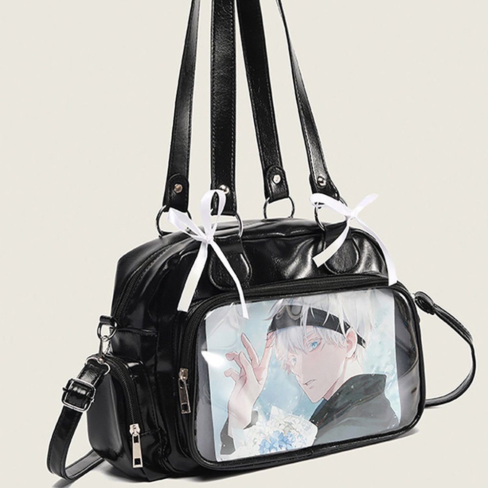 Black Ita Bag JK Style Cute Bow Crossbody