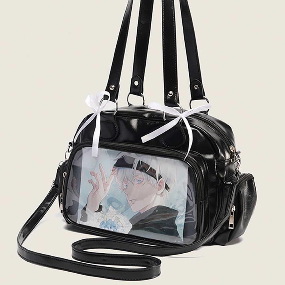 Black Ita Bag JK Style Cute Bow Crossbody