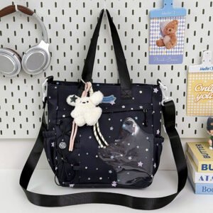 Black Ita Bag Lightweight Star Window Tote