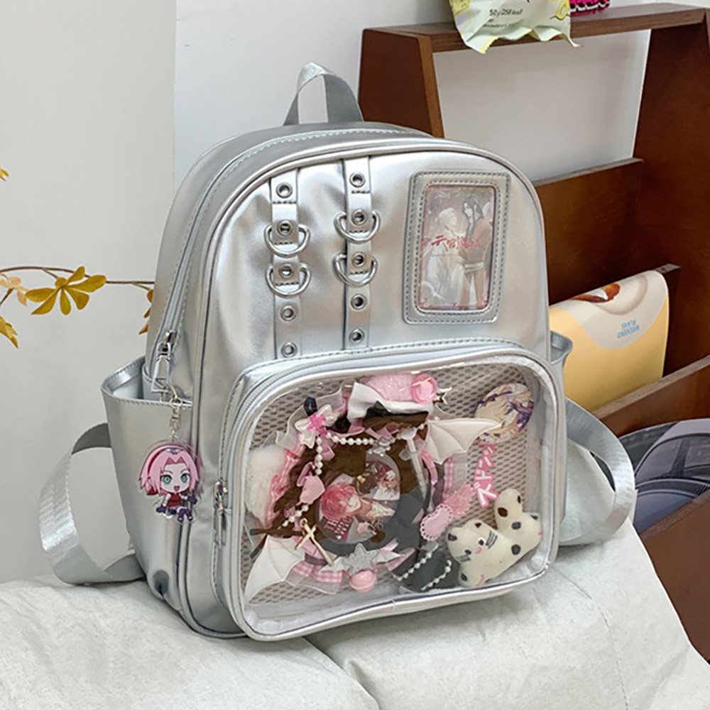 Black Ita Bag PU Removable Insert Backpack